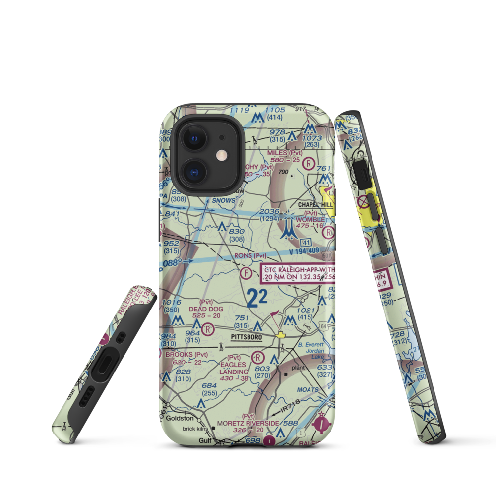 Ron's Ultralight Field (1NC1) VFR Sectional  Tough iPhone Case iPhone 12 mini model shown