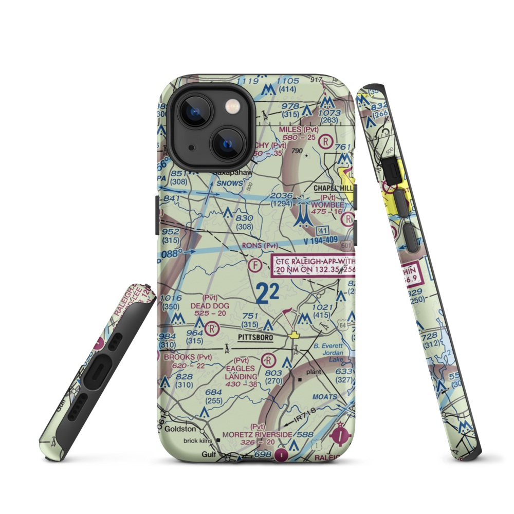 Ron's Ultralight Field (1NC1) VFR Sectional  Tough iPhone Case iPhone 13 model shown