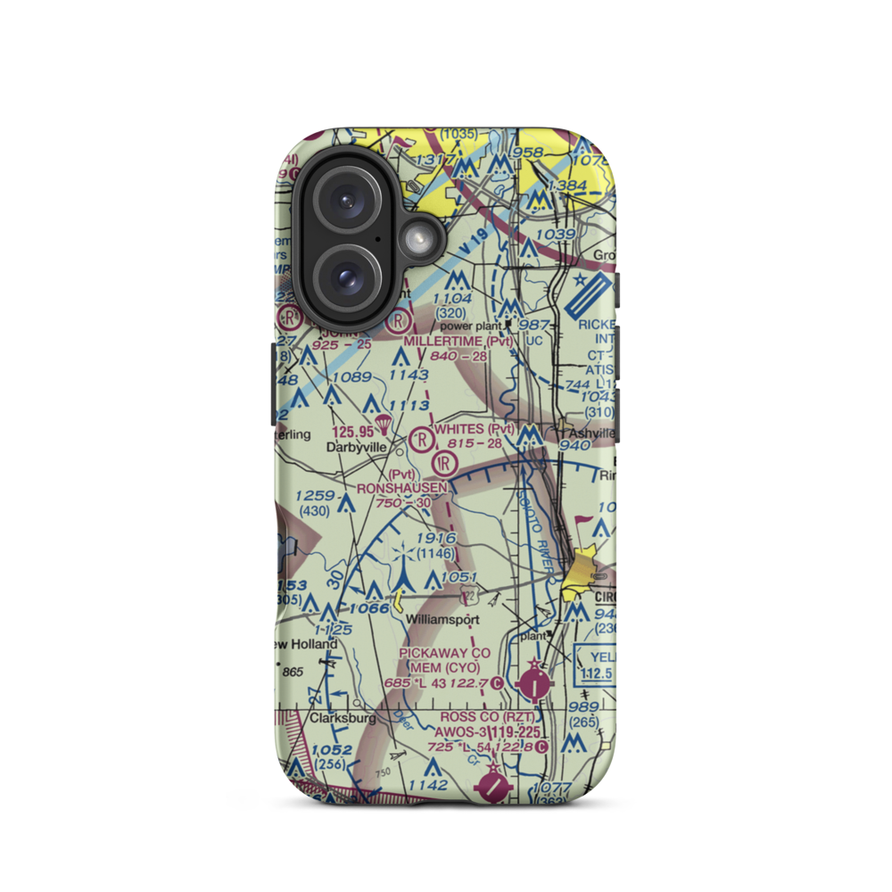 Ronshausen Airport (38OI) VFR Sectional  Tough iPhone Case iPhone 16 model shown