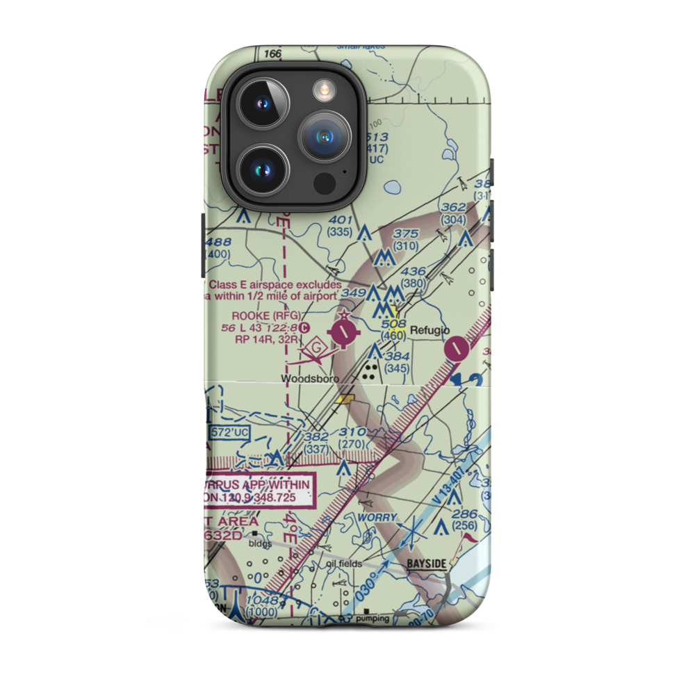 Rooke Field (RFG) VFR Sectional  Tough iPhone Case iPhone 16 Pro Max model shown