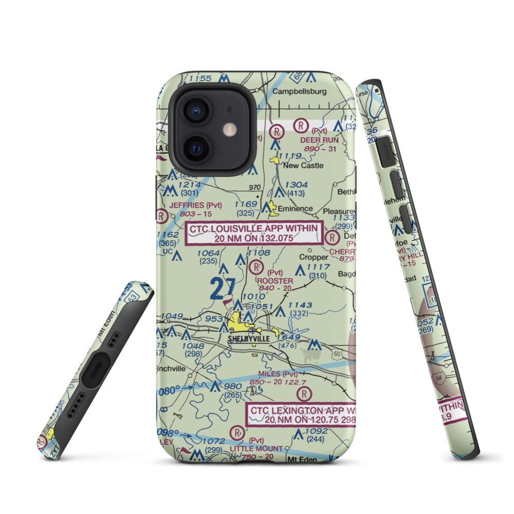 Rooster Field (40KY) VFR Sectional  Tough iPhone Case iPhone 12 model shown