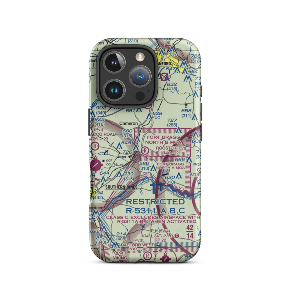 Rooster Field (84NC) VFR Sectional  Tough iPhone Case iPhone 16 Pro model shown