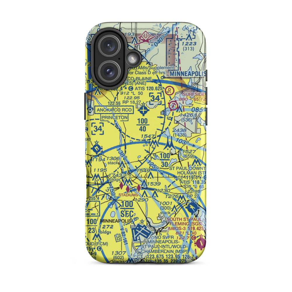 Rosacker's Nr 1 Seaplane Base (MY33) VFR Sectional  Tough iPhone Case iPhone 16 Plus model shown