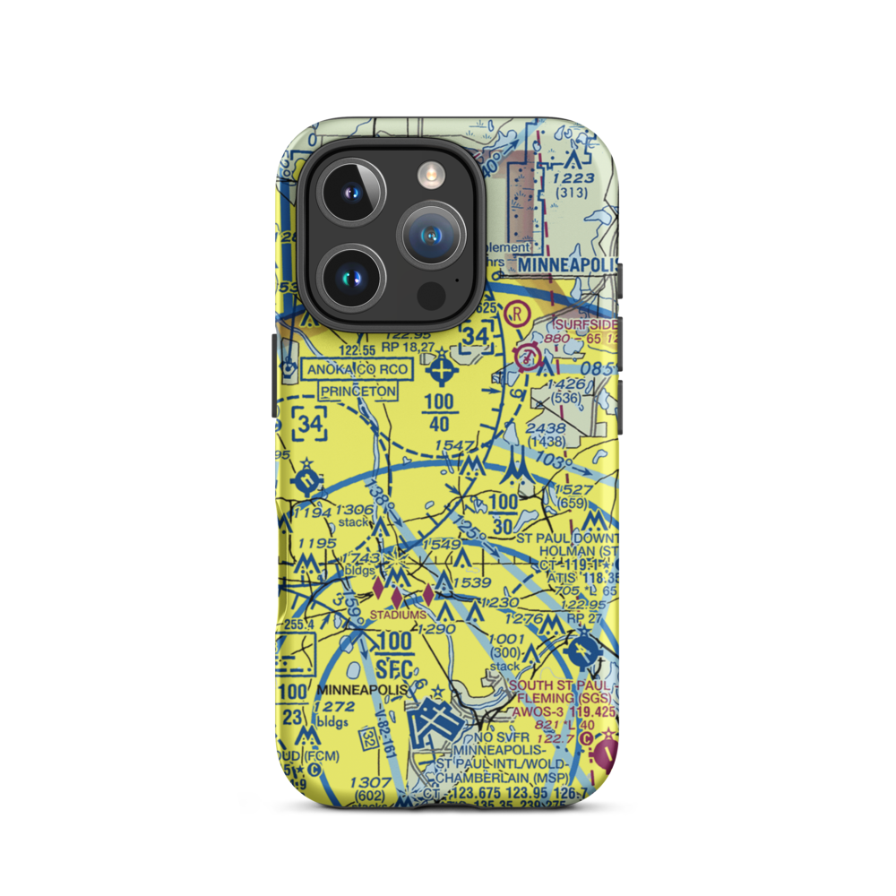 Rosacker's Nr 1 Seaplane Base (MY33) VFR Sectional  Tough iPhone Case iPhone 16 Pro model shown