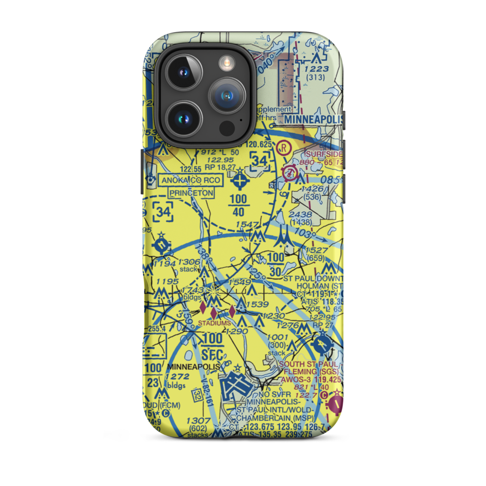 Rosacker's Nr 1 Seaplane Base (MY33) VFR Sectional  Tough iPhone Case iPhone 16 Pro Max model shown