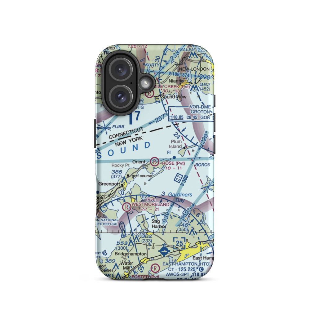 Rose Field (2NK3) VFR Sectional  Tough iPhone Case iPhone 16 model shown