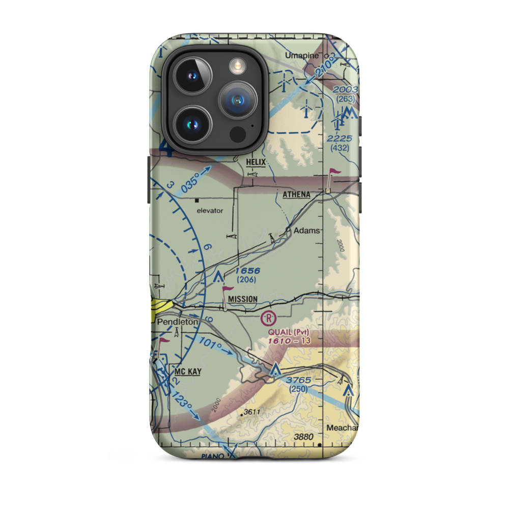 Rothrock Field (OG04) VFR Sectional  Tough iPhone Case iPhone 16 Pro Max model shown