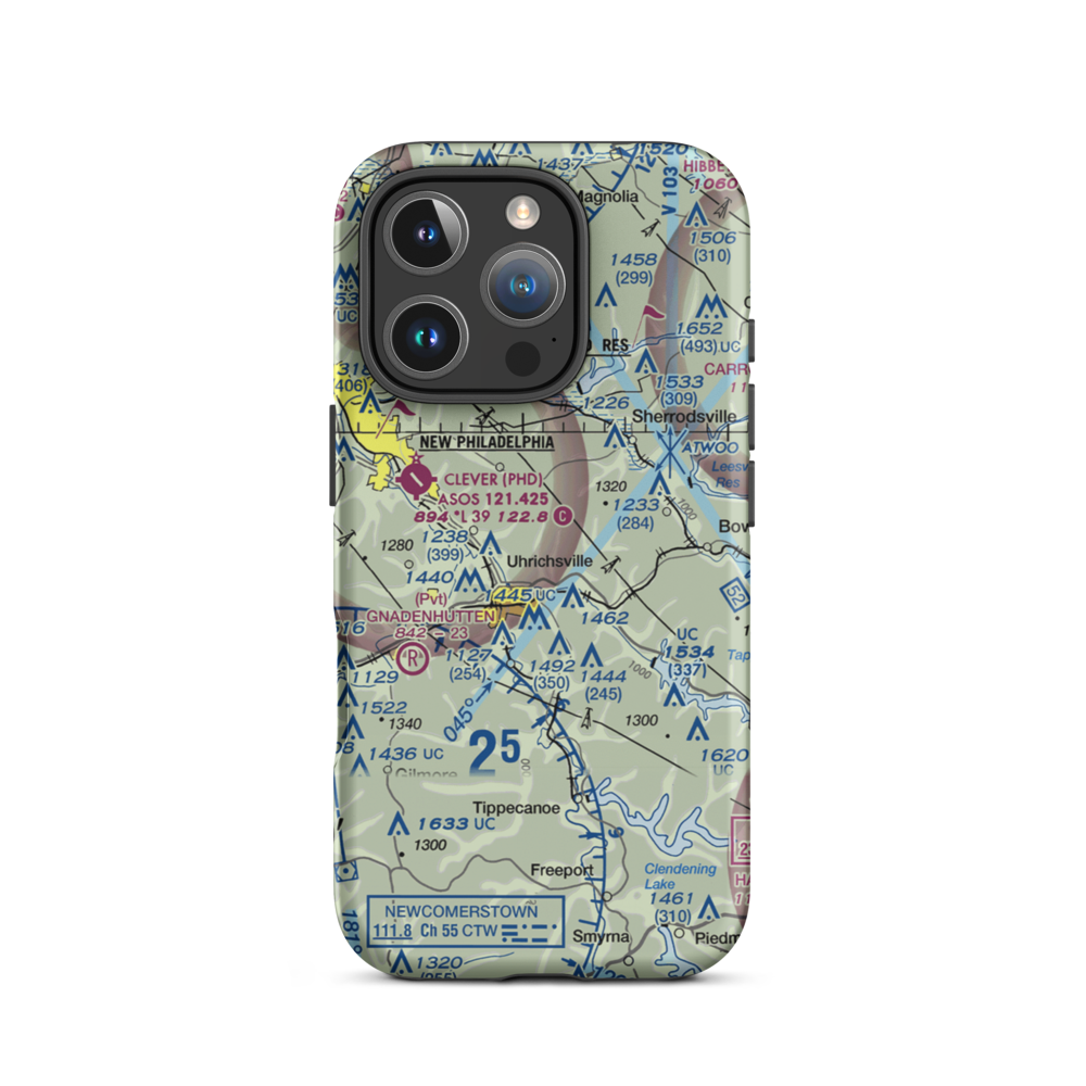 Roxford Airport (OA14) VFR Sectional  Tough iPhone Case iPhone 16 Pro model shown