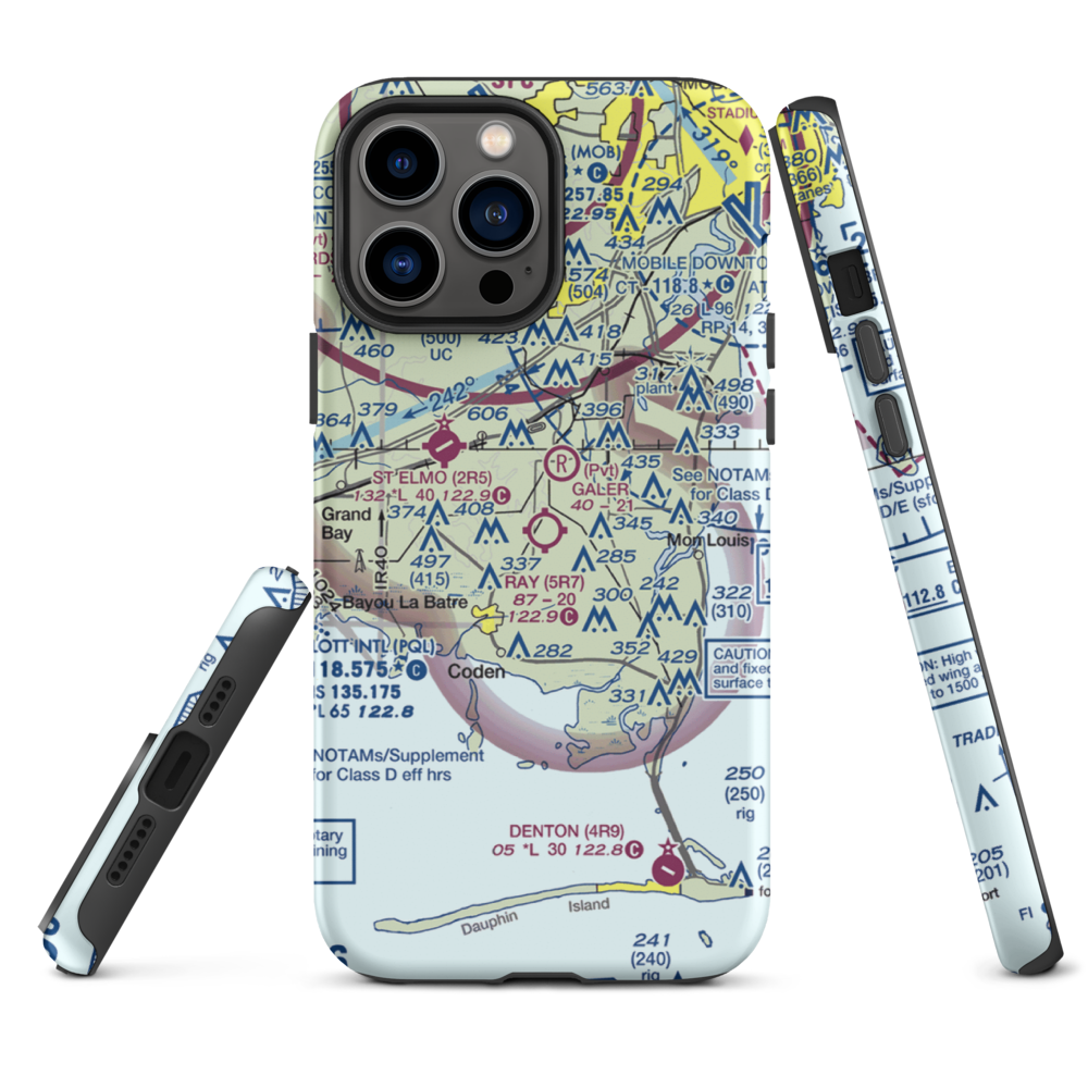 Roy E. Ray Airport (5R7) VFR Sectional  Tough iPhone Case iPhone 13 Pro Max model shown
