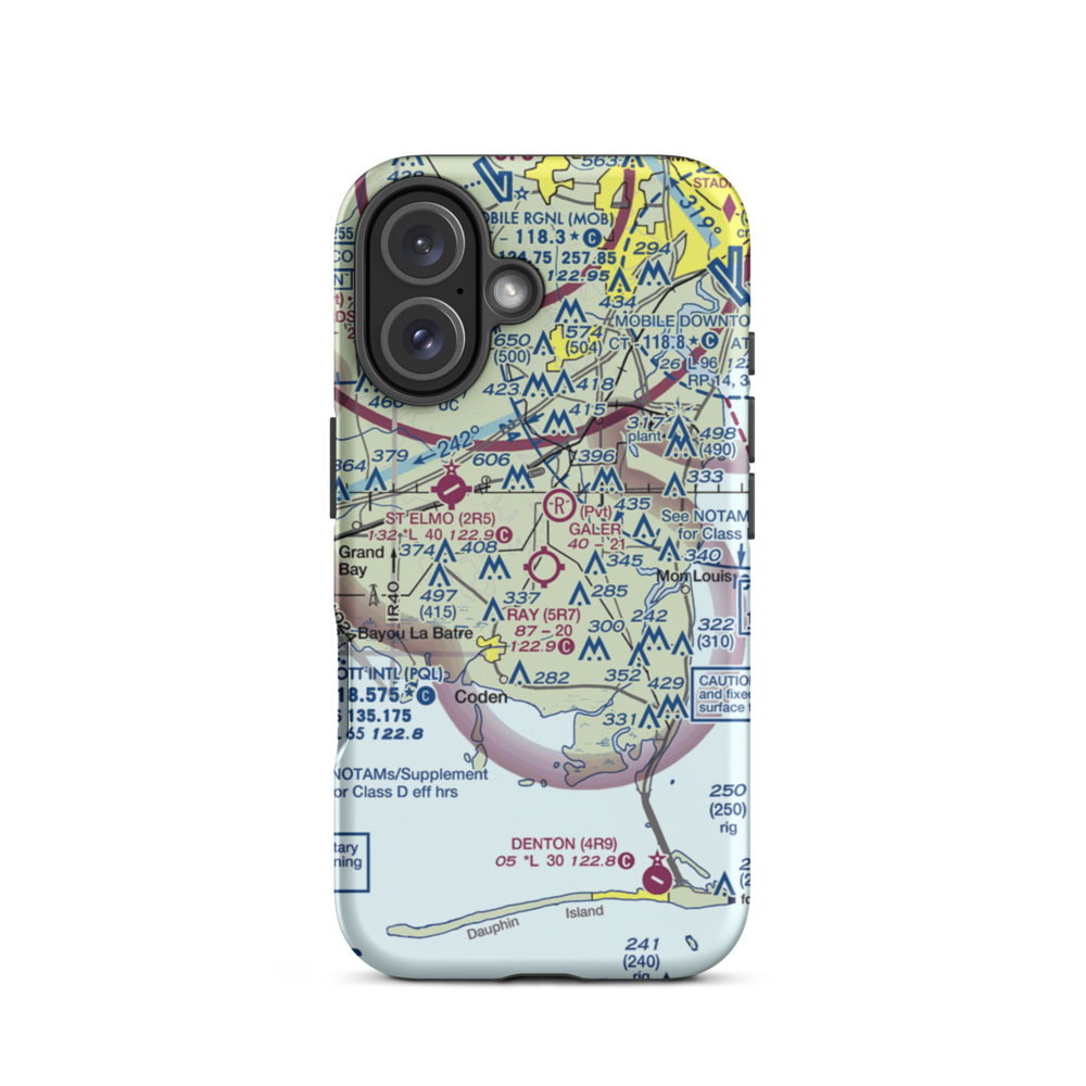 Roy E. Ray Airport (5R7) VFR Sectional  Tough iPhone Case iPhone 16 model shown