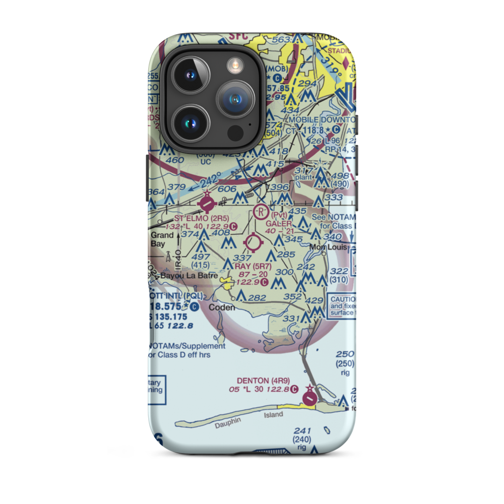 Roy E. Ray Airport (5R7) VFR Sectional  Tough iPhone Case iPhone 16 Pro Max model shown