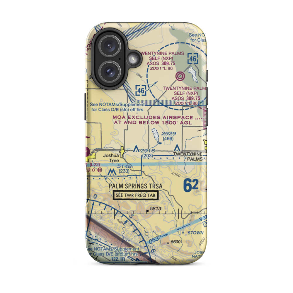 Roy Williams Airport (L80) VFR Sectional  Tough iPhone Case iPhone 16 Plus model shown