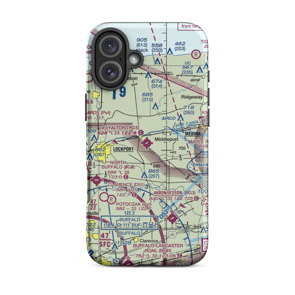 Royalton Airport (9G5) VFR Sectional  Tough iPhone Case iPhone 16 Plus model shown