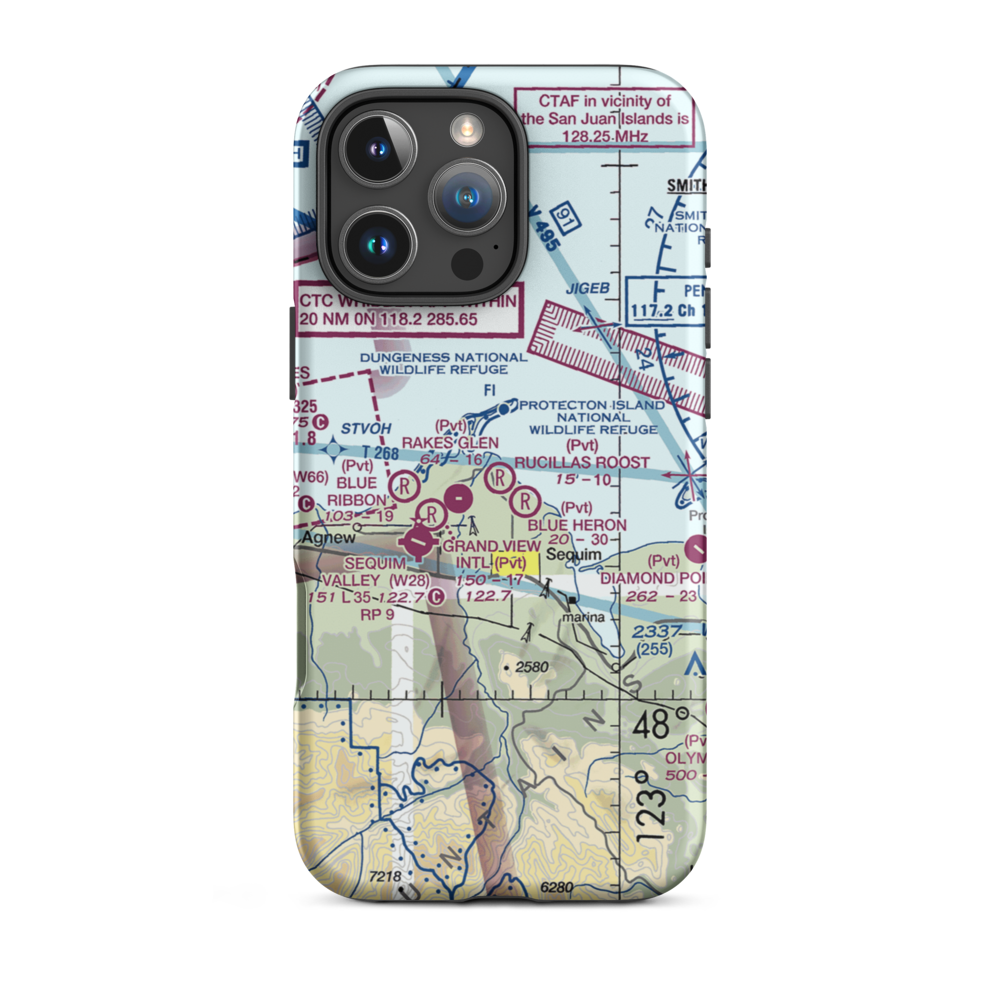 Rucilla's Roost Airport (0WN0) VFR Sectional  Tough iPhone Case iPhone 16 Pro Max model shown