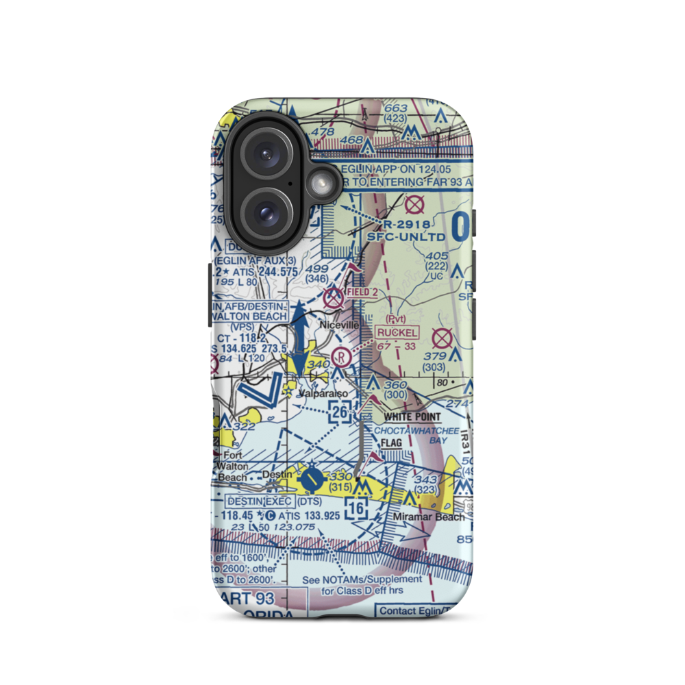 Ruckel Airport (FL17) VFR Sectional  Tough iPhone Case iPhone 16 model shown