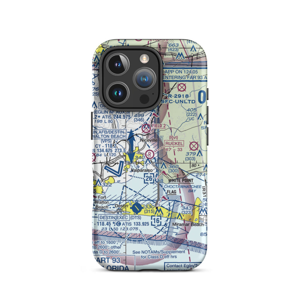 Ruckel Airport (FL17) VFR Sectional  Tough iPhone Case iPhone 16 Pro model shown