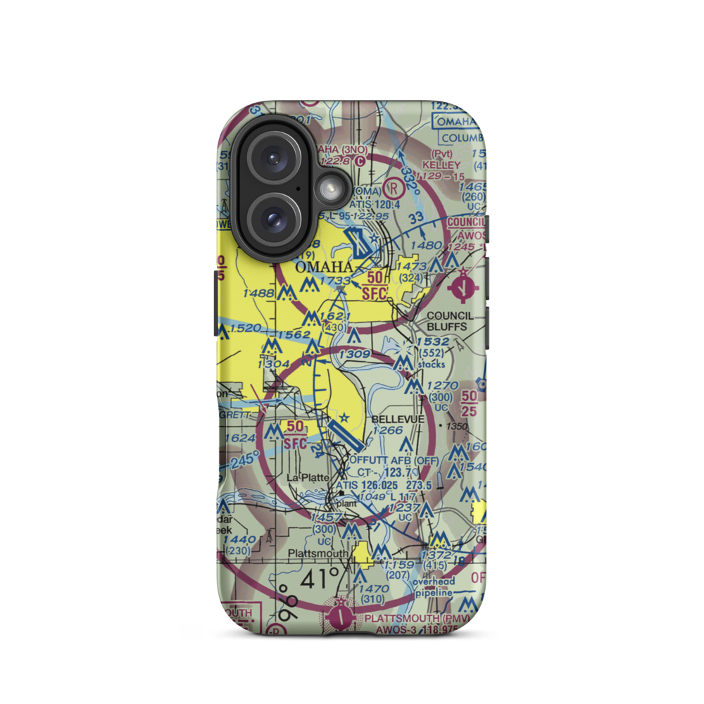 Ruckl Airport (IA35) VFR Sectional  Tough iPhone Case iPhone 16 model shown
