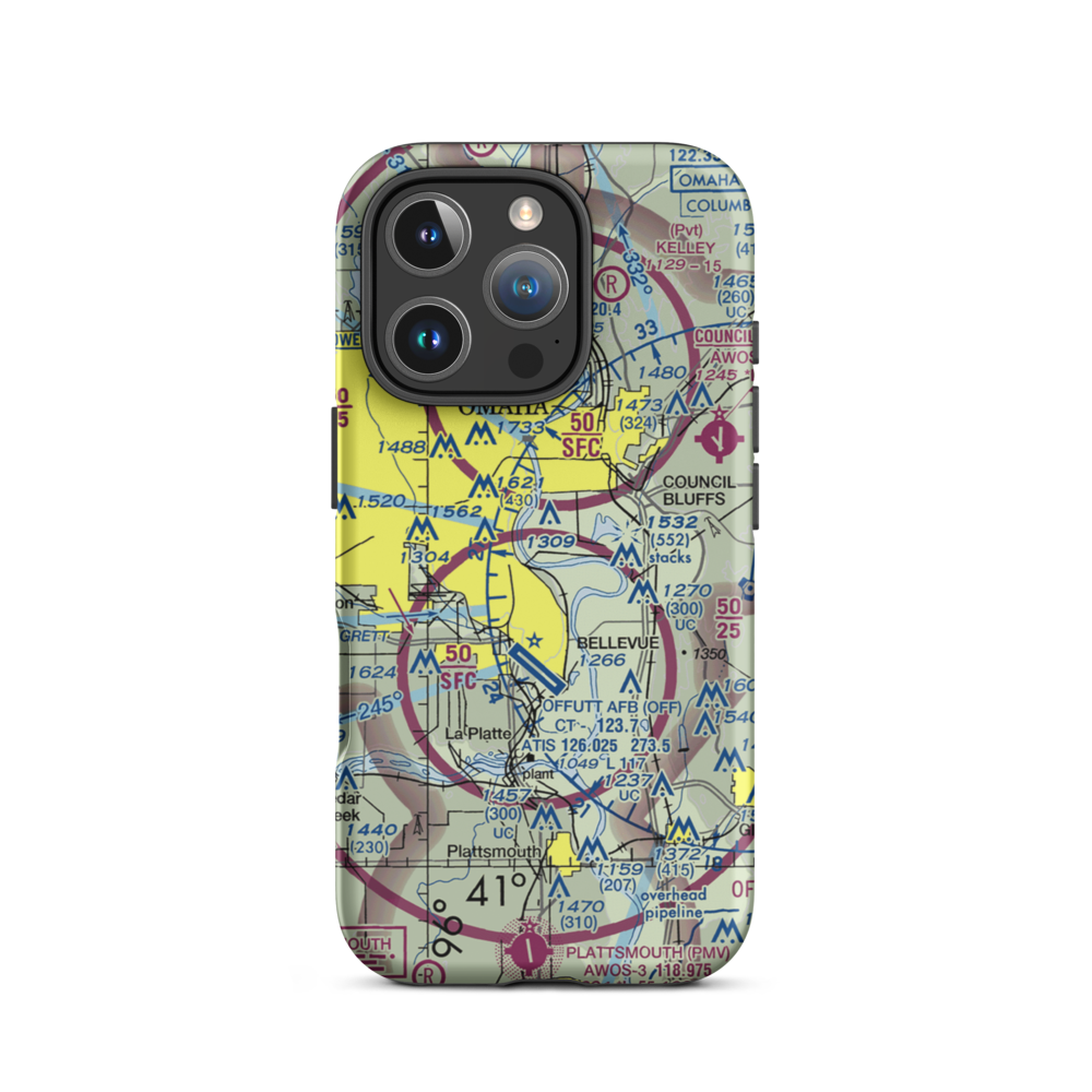 Ruckl Airport (IA35) VFR Sectional  Tough iPhone Case iPhone 16 Pro model shown