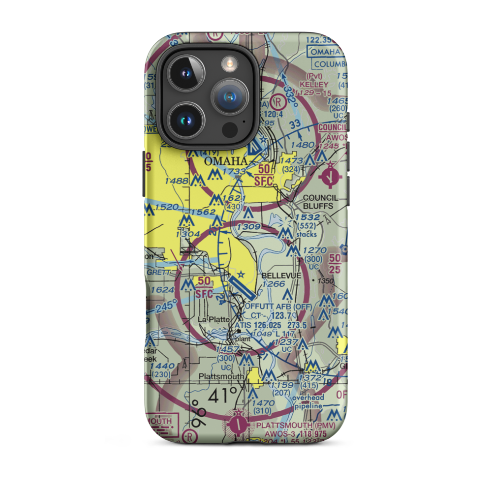 Ruckl Airport (IA35) VFR Sectional  Tough iPhone Case iPhone 16 Pro Max model shown