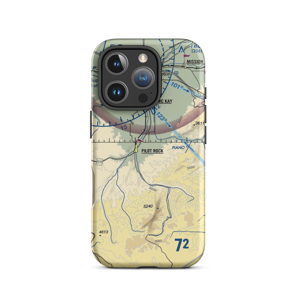 Rugg Ranches Airport (45OG) VFR Sectional  Tough iPhone Case iPhone 16 Pro model shown