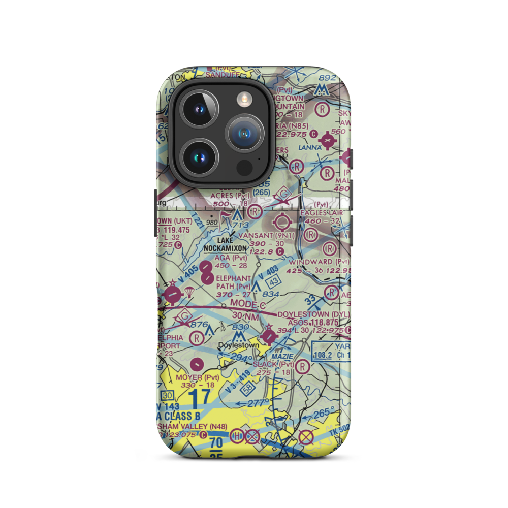 Russo Airstrip (4PA8) VFR Sectional  Tough iPhone Case iPhone 16 Pro model shown