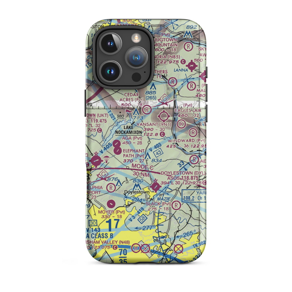 Russo Airstrip (4PA8) VFR Sectional  Tough iPhone Case iPhone 16 Pro Max model shown
