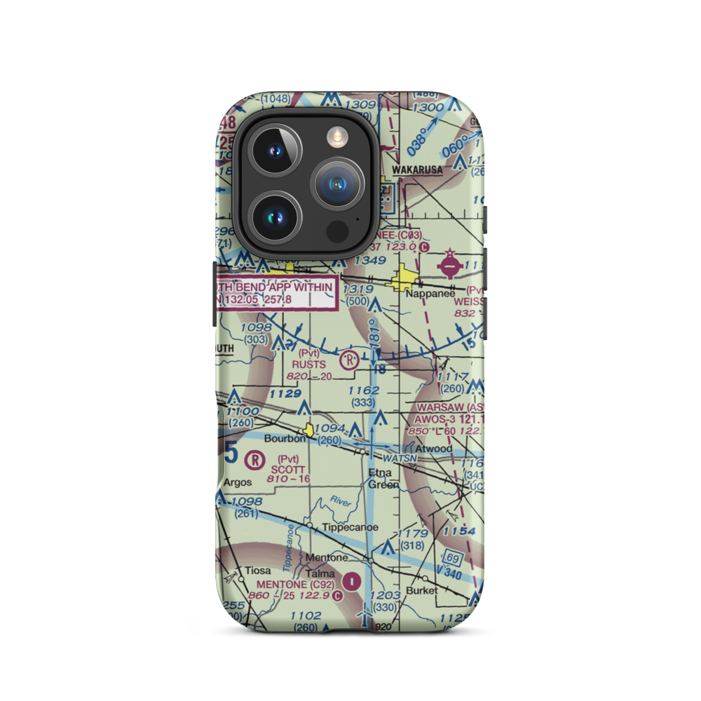 Rust's Landing Airport (II95) VFR Sectional  Tough iPhone Case iPhone 16 Pro model shown