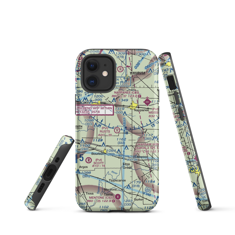 Rust's Landing Airport (II95) VFR Sectional  Tough iPhone Case iPhone 12 mini model shown