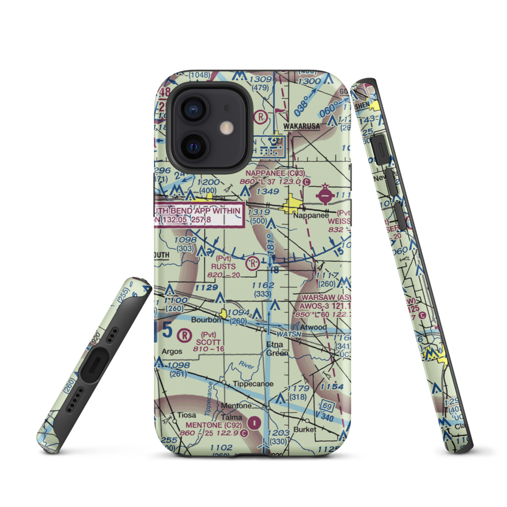 Rust's Landing Airport (II95) VFR Sectional  Tough iPhone Case iPhone 12 model shown