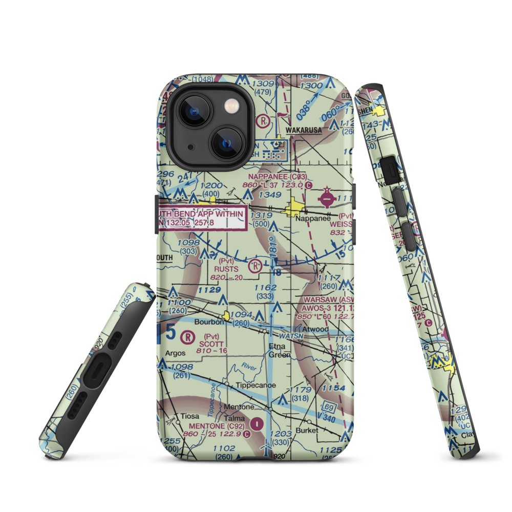 Rust's Landing Airport (II95) VFR Sectional  Tough iPhone Case iPhone 13 model shown