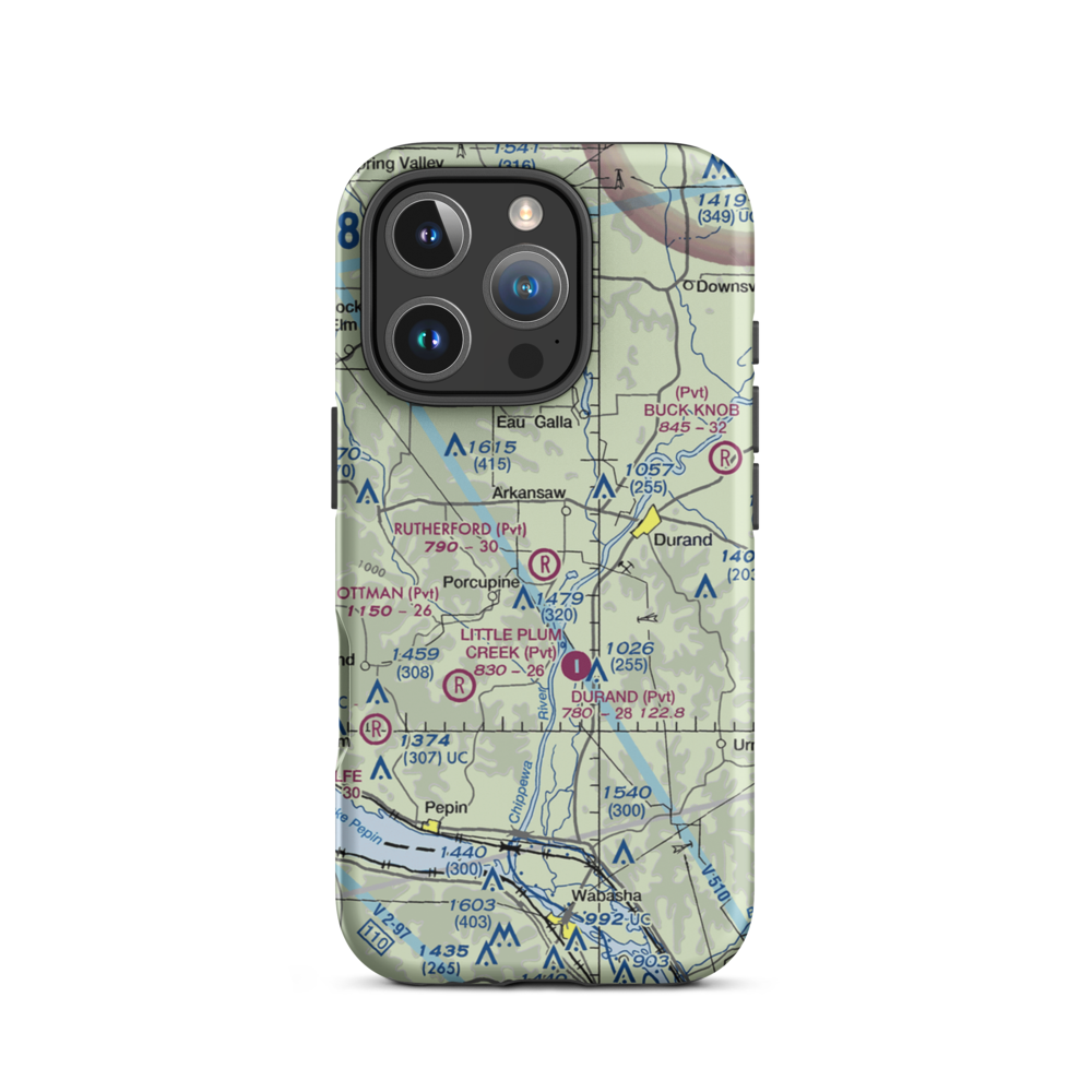 Rutherford Airport (28WI) VFR Sectional  Tough iPhone Case iPhone 16 Pro model shown