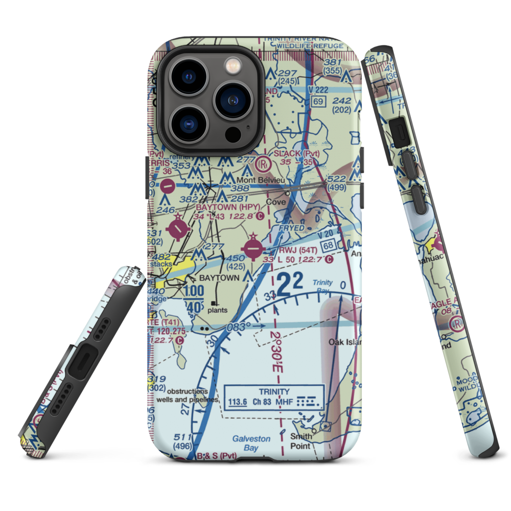 RWJ Airpark (54T) VFR Sectional  Tough iPhone Case iPhone 13 Pro Max model shown