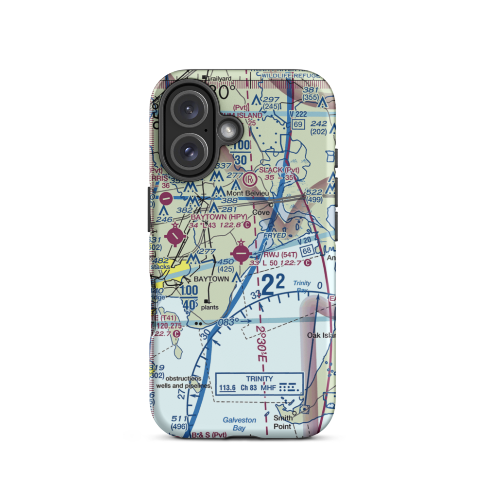 RWJ Airpark (54T) VFR Sectional  Tough iPhone Case iPhone 16 model shown