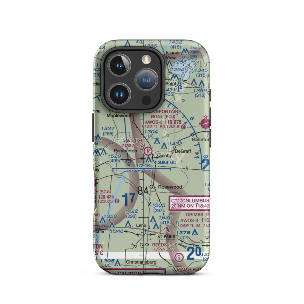 S and S Field (1OH1) VFR Sectional  Tough iPhone Case iPhone 16 Pro model shown