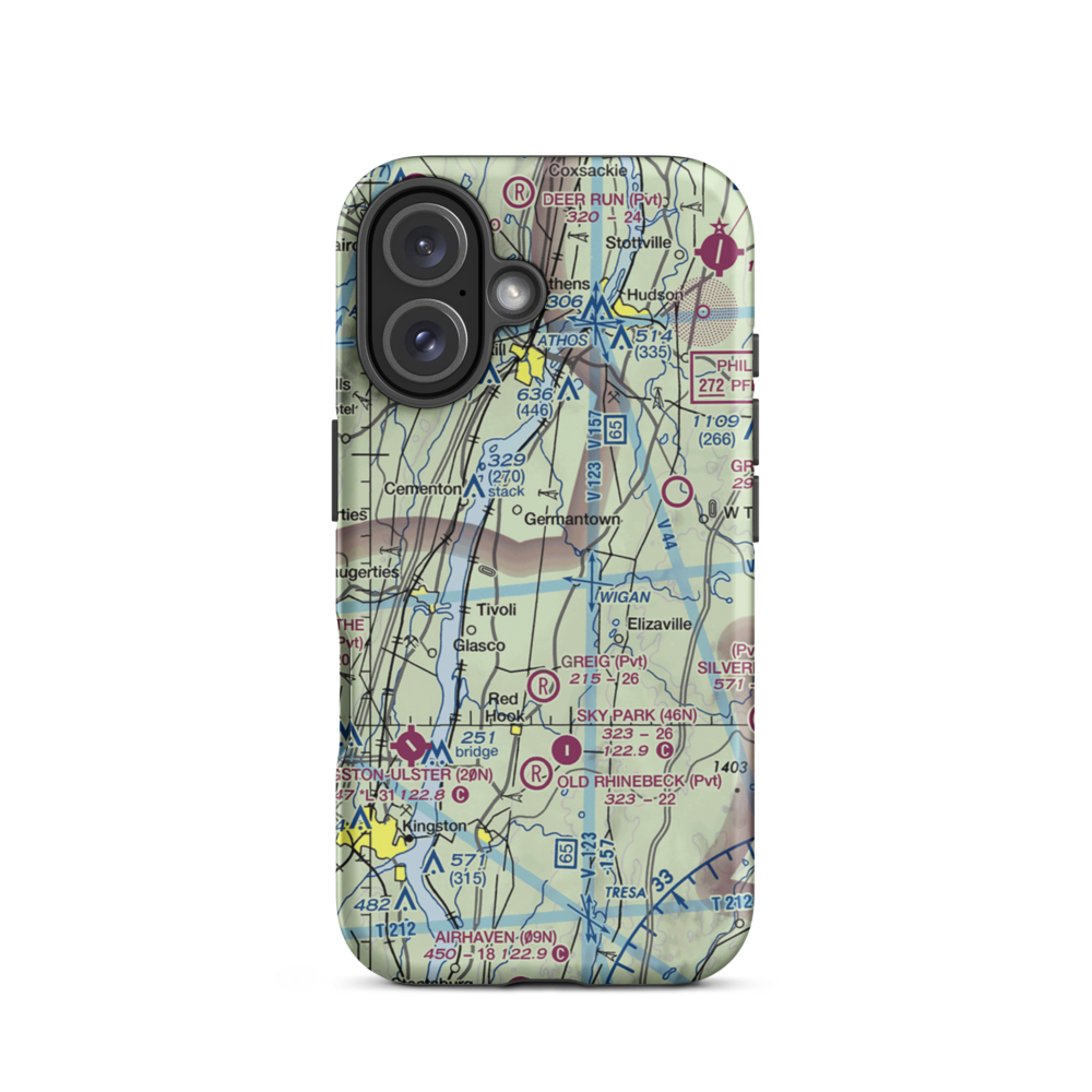 S.O.P. Airport (NK06) VFR Sectional  Tough iPhone Case iPhone 16 model shown