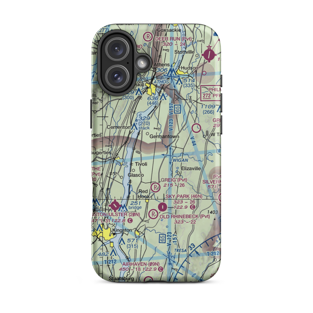 S.O.P. Airport (NK06) VFR Sectional  Tough iPhone Case iPhone 16 Plus model shown