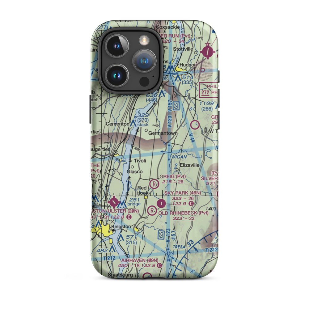 S.O.P. Airport (NK06) VFR Sectional  Tough iPhone Case iPhone 16 Pro Max model shown