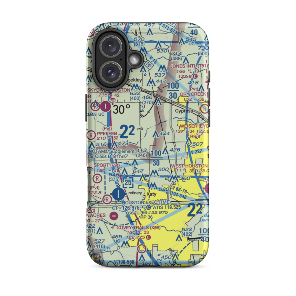 Sack-O-Grande Acroport Airport (9X9) VFR Sectional  Tough iPhone Case iPhone 16 Plus model shown