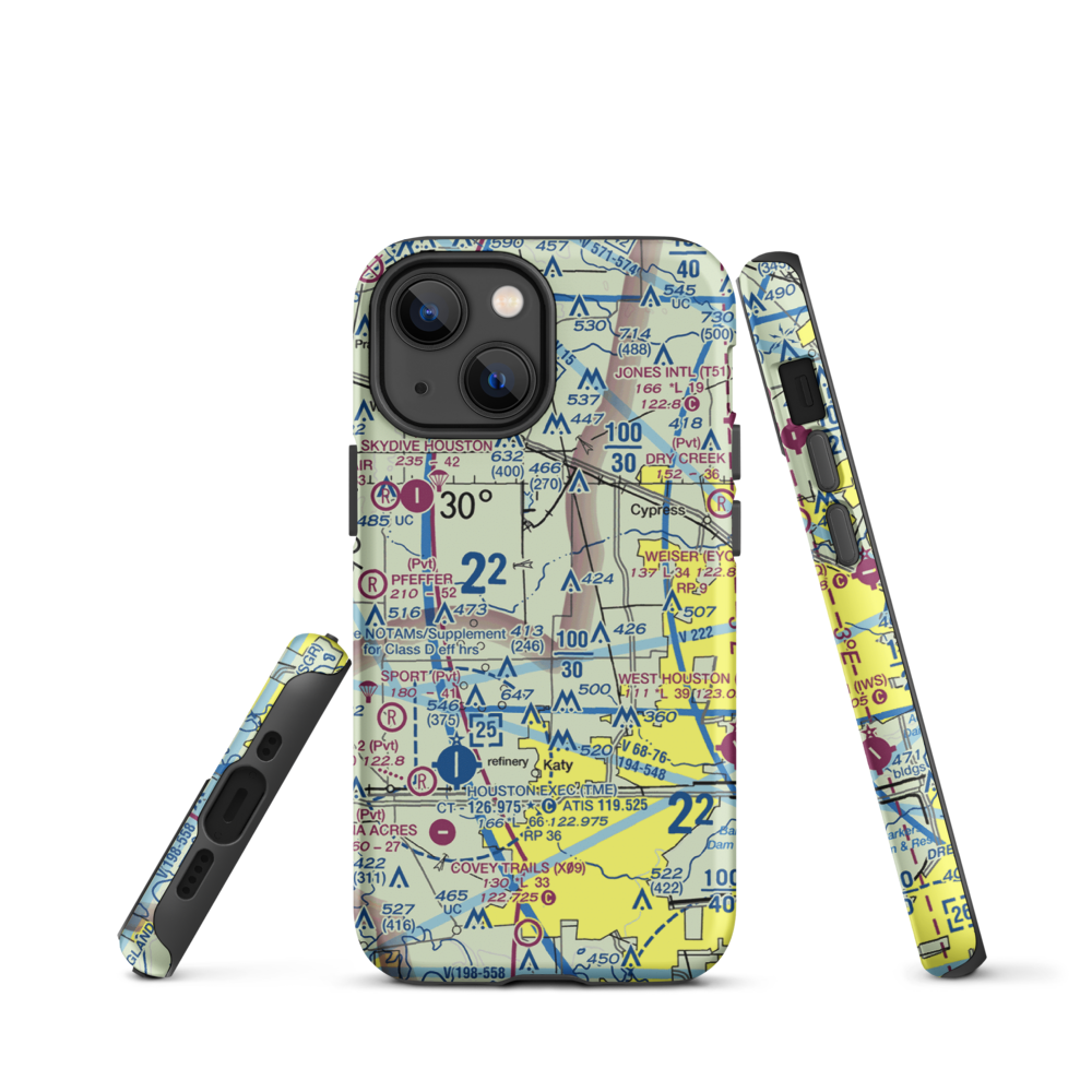 Sack-O-Grande Acroport Airport (9X9) VFR Sectional  Tough iPhone Case iPhone 13 mini model shown