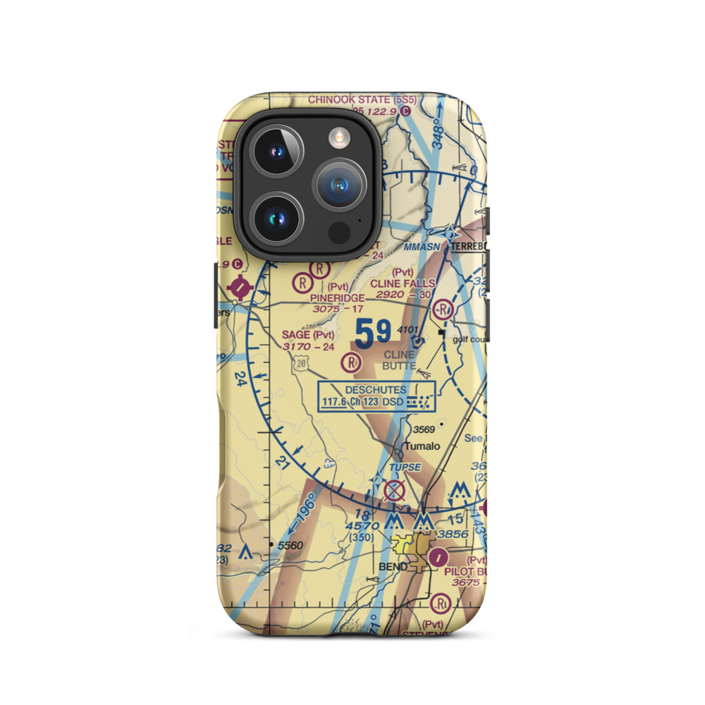 Sage Ranch Airport (OG15) VFR Sectional  Tough iPhone Case iPhone 16 Pro model shown