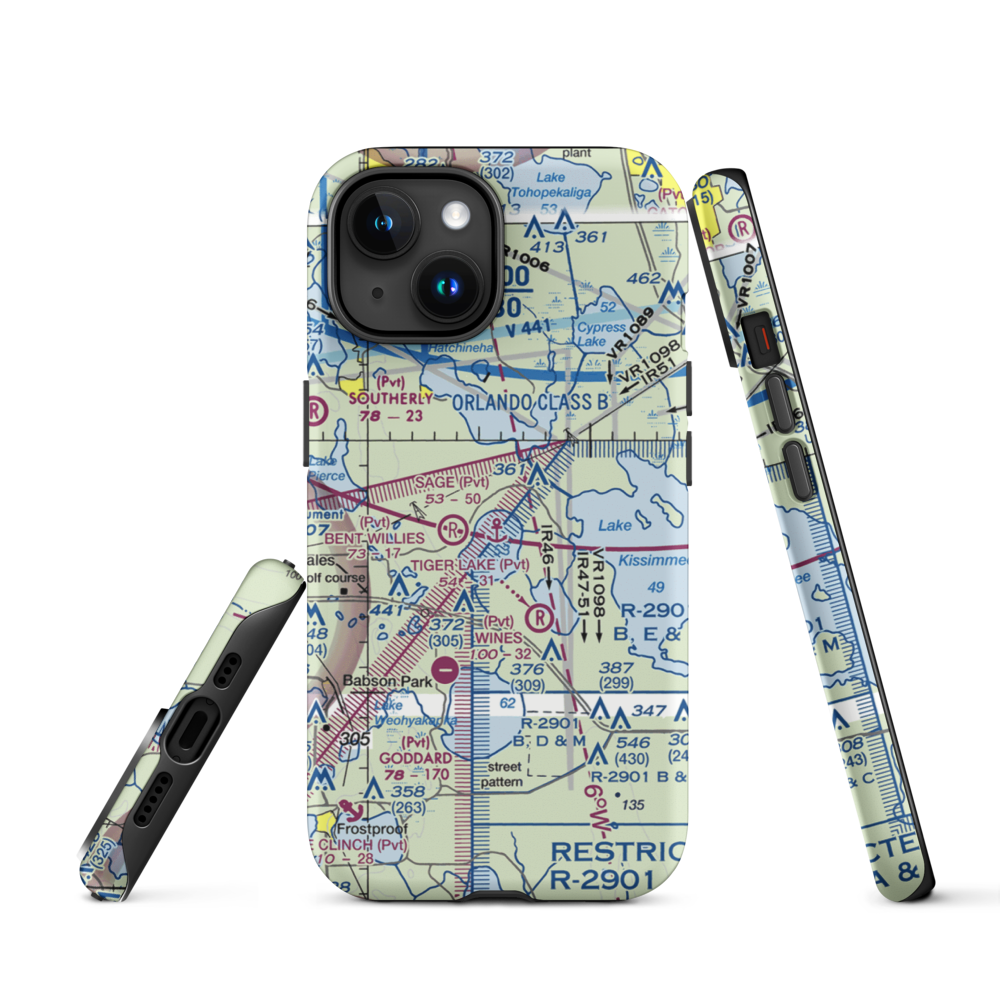 Sage Seadrome Seaplane Base (9FD0) VFR Sectional  Tough iPhone Case iPhone 15 model shown