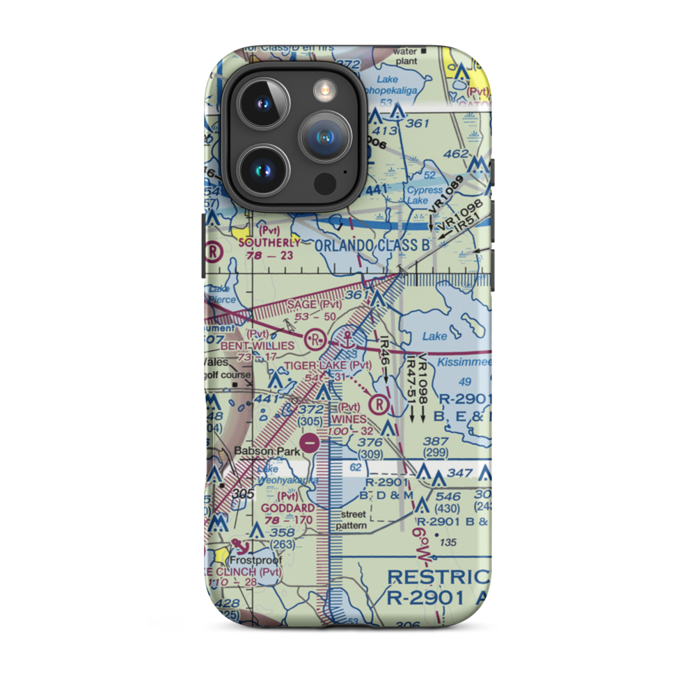Sage Seadrome Seaplane Base (9FD0) VFR Sectional  Tough iPhone Case iPhone 16 Pro Max model shown