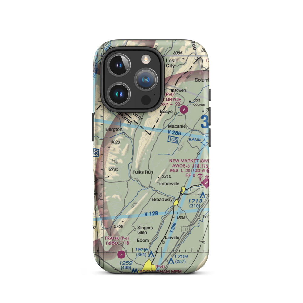 Sager Field (VG31) VFR Sectional  Tough iPhone Case iPhone 16 Pro model shown
