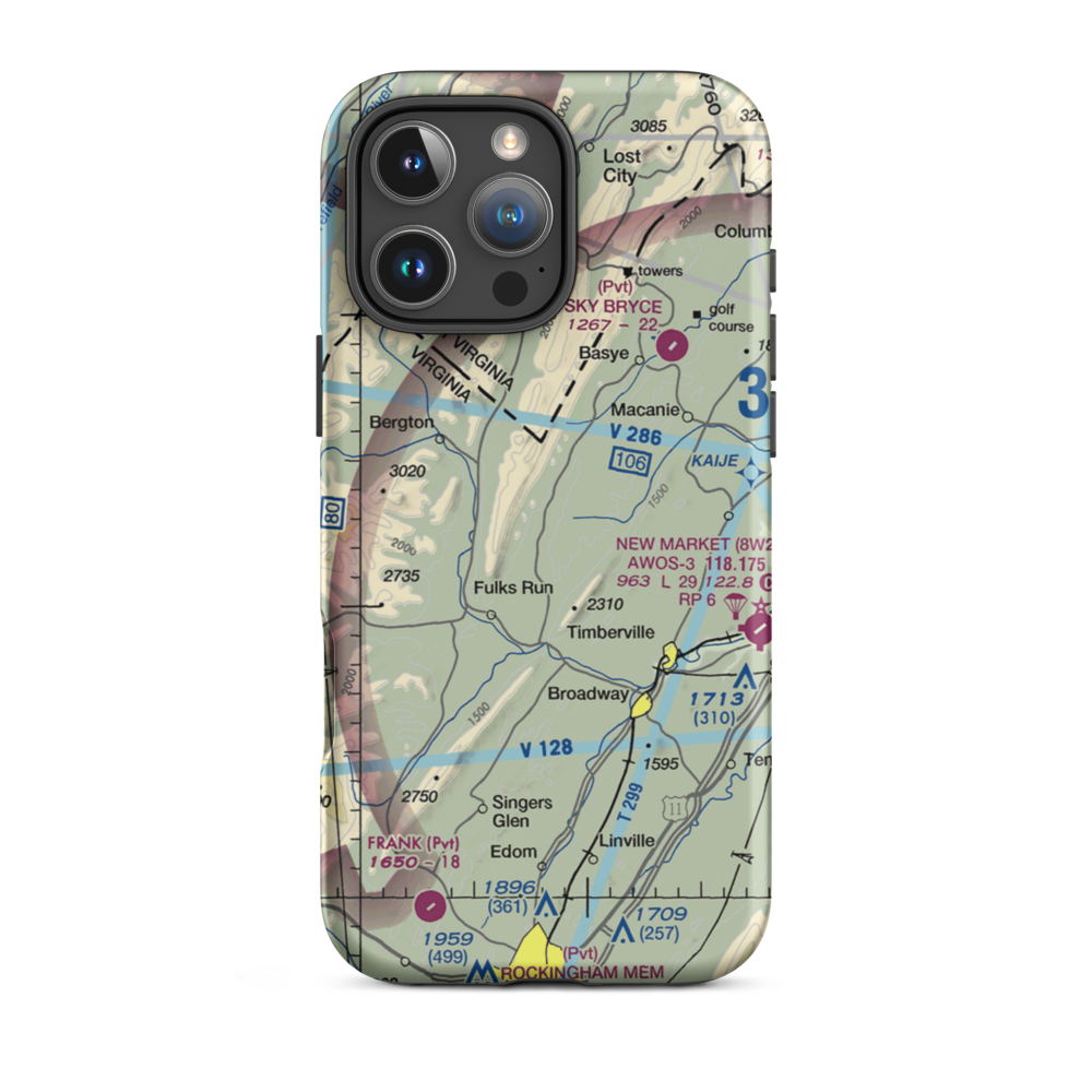 Sager Field (VG31) VFR Sectional  Tough iPhone Case iPhone 16 Pro Max model shown