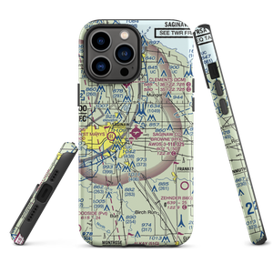 Saginaw County H.W. Browne Airport (HYX) VFR Sectional  Tough iPhone Case