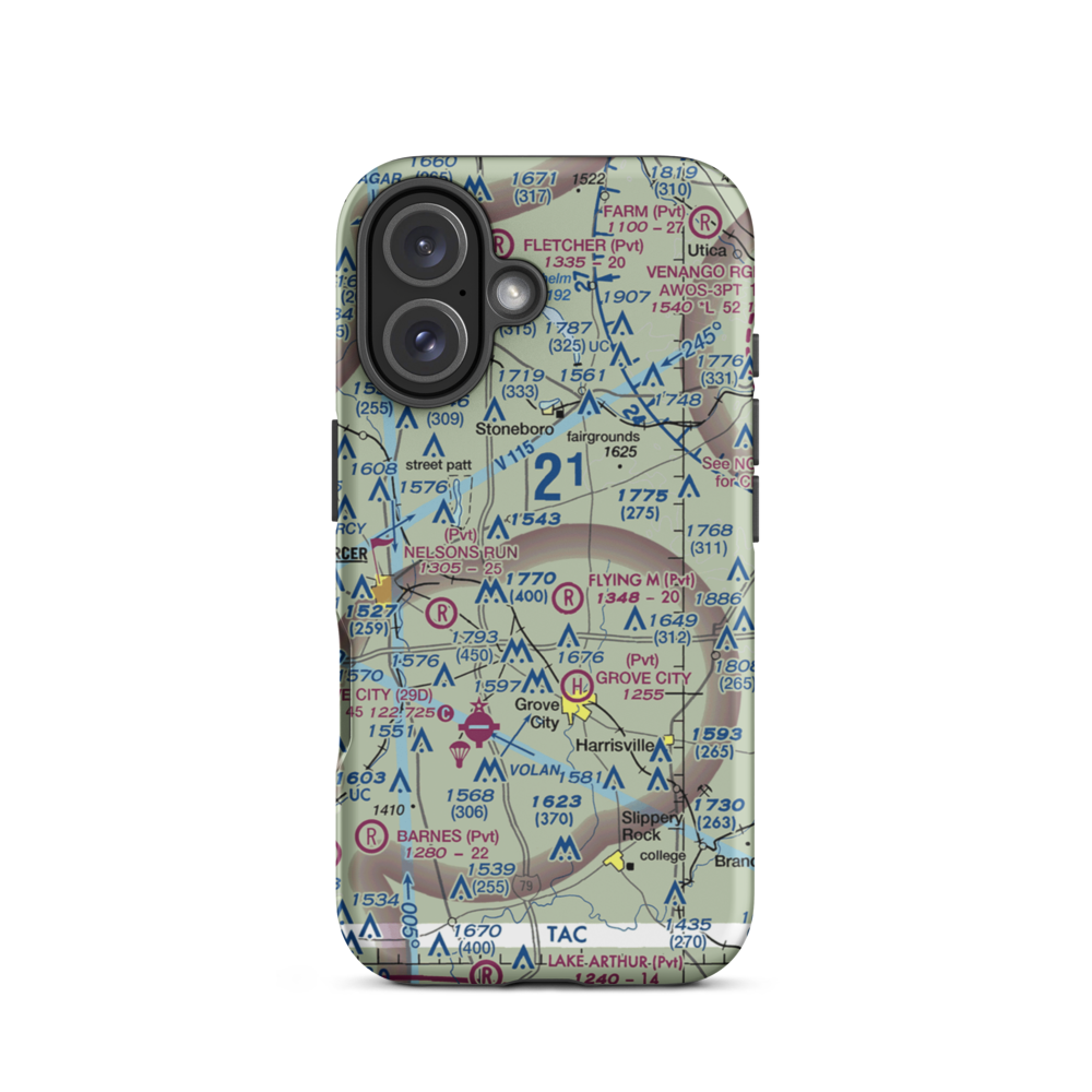 Sagulla Airport (PN31) VFR Sectional  Tough iPhone Case iPhone 16 model shown
