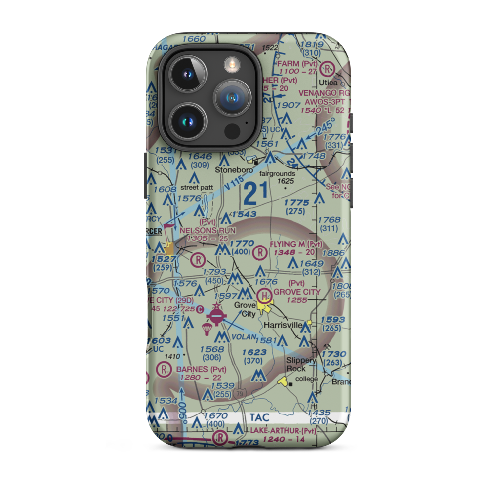 Sagulla Airport (PN31) VFR Sectional  Tough iPhone Case iPhone 16 Pro Max model shown