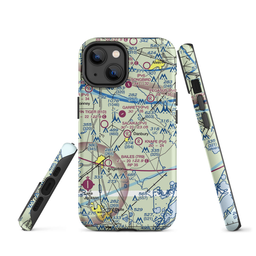 Salaika Aviation Airport (07TA) VFR Sectional  Tough iPhone Case iPhone 14 model shown