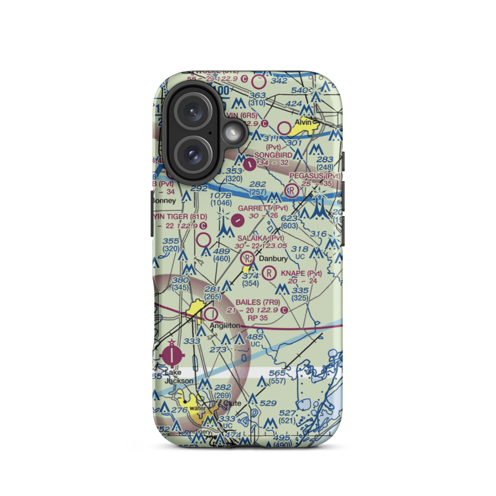 Salaika Aviation Airport (07TA) VFR Sectional  Tough iPhone Case iPhone 16 model shown