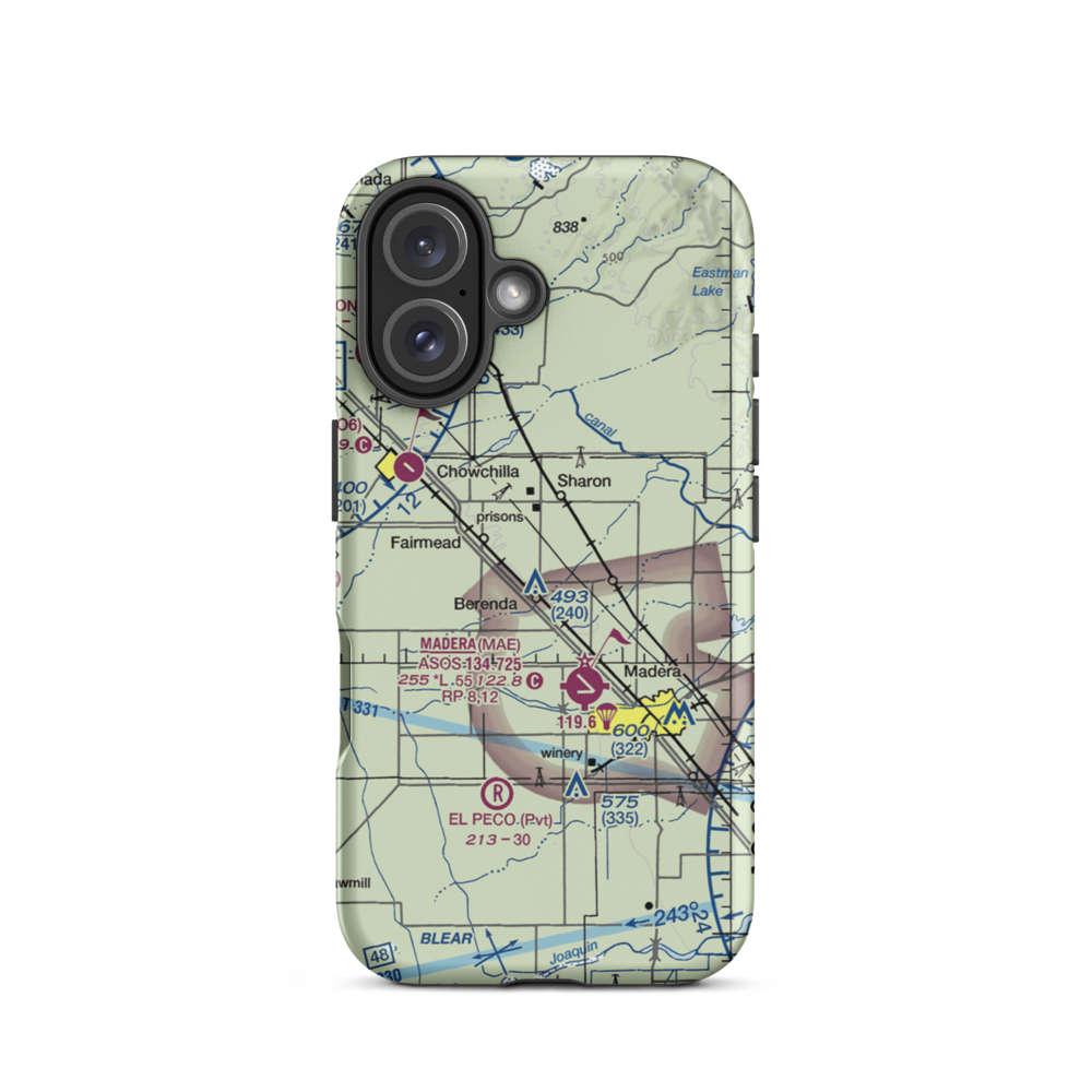 Sallaberry Ranch Strip (48CN) VFR Sectional  Tough iPhone Case iPhone 16 model shown